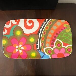 Jackie Shapiro French Bull Retro Style Floral Melamine Platter